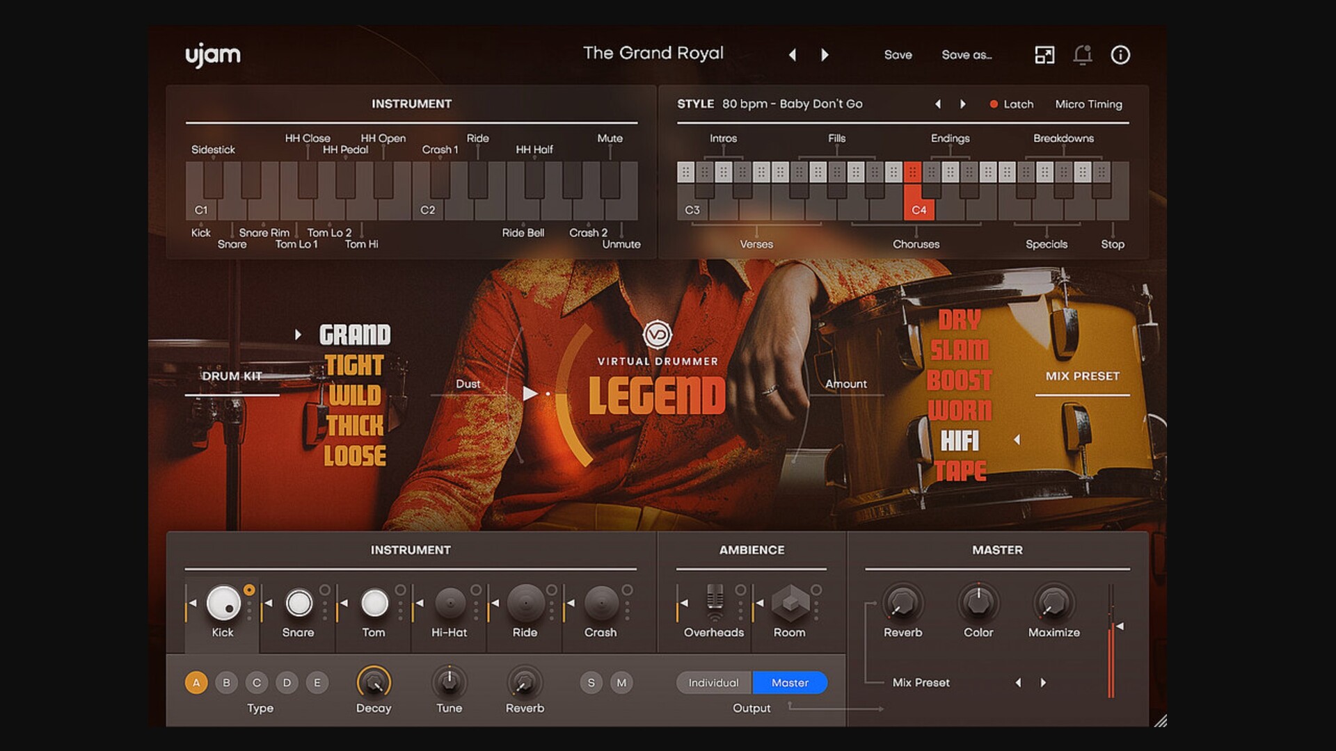 uJAM Virtual Drummer Legend for mac v2.4.1激活版 虚拟鼓手音乐插件-Mac软件免费下载-Mac良选